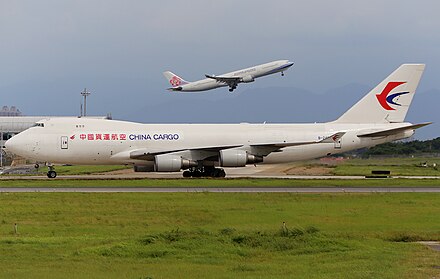 China Cargo Airlines Boeing 747-400ERF in the current livery.