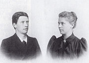 Gesina Boerma en Louis Adriën Bähler twee weken voor hun huwelijk in 1894