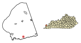 Ballard County Kentucky Incorporated and Unincorporated areas Blandville Highlighted 2107390.svg