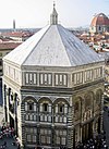 Das Baptisterium San Giovanni, von Giottos Campanile aus gesehen