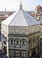 Das Baptisterium, von Giottos Campanile aus gesehen