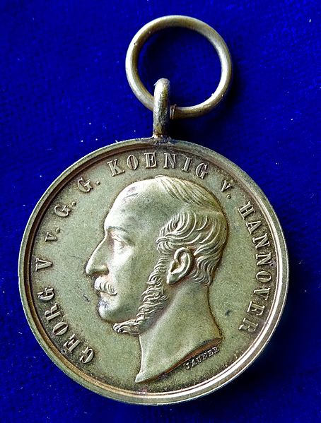 Battle of Langensalza (1866) Hanoverian Medal, awarded by George V to his troops fighting in that battle. Obverse