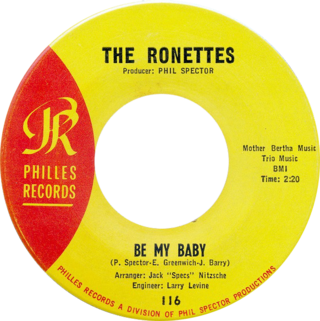 <span class="mw-page-title-main">Be My Baby</span> 1963 song by the Ronettes