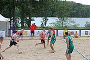 Deutsch: Beachhandball Europameisterschaften 2019 (Beach handball Euro); Tag 2: 3. Juli 2019 – Männer, Vorrunde Gruppe C, Nordmazedonien-Schweiz 0:2 (13:22, 18:19) English: Beach handball Euro; Day 2: 3 July 2019 – Women Preliminary Round Group A – Men Preliminary Round Group C – North Macedonia-Switzerland 0:2 (13:22, 18:19)