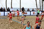 Deutsch: Beachhandball Europameisterschaften 2019 (Beach handball Euro); Tag 2: 3. Juli 2019 – Frauen, Vorrunde Gruppe A, Türkei-Norwegen 0:2 (17:22, 12:20) English: Beach handball Euro; Day 2: 3 July 2019 – Women Preliminary Round Group A – Turkey-Norway 0:2 (17:22, 12:20)