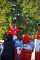 Deutsch: Beachhandball bei den Olympischen Jugendspielen 2018 in Buenos Aires; Tag 7, 13. Oktober 2018; Medaillenzeremonie Jungs - Gold: Spanien, Silber: Portugal, Bronze: Argentinien English: Beach handball at the 2018 Summer Youth Olympics in Buenos Aires at 13 October 2018 – Medal Ceremony Boys - Gold: Spain, Silver: Portugal, Bronze: Argentina Español: Handball de playa en los Juegos Olimpicos de la Juventud Buenos Aires 2018 en 13 de octubre de 2018 – Medalla Ceremonia para niños - Oro: España, Plata: Portugal, Bronce: Argentina