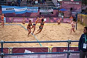 Deutsch: Beachhandball bei den Olympischen Jugendspielen 2018; Tag 5, 10. November 2018; Mädchen, Hauptrunde - Chinese Taipei (Taiwan)-Niederlande 1:2 English: Beach handball at the 2018 Summer Youth Olympics at 11 October 2018 – Girls Main Round – Chinese Taipei (Taiwan)-Netherlands 1:2