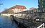 Bank reinforcement and pier Jannowitzbrücke at the riverside promenade Rolandufer in Berlin-Mitte. The riverside promenade was constructed in the 1930...