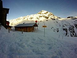 Bliggspitze nad chatou Taschachhaus