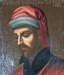 Painting on the gallery of portraits from the castle of Beauregard in Cellettes representing Guido Cavalcanti Blois - tableau Guido Cavalcanti.jpg