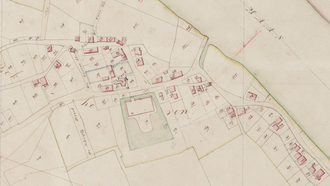 Bokhoven on an 1832 map Bokhoven Castle on 1832 map.png