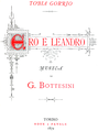 English: Bottesini - Ero e Leandro - Libretto, Turin 1879 - cover