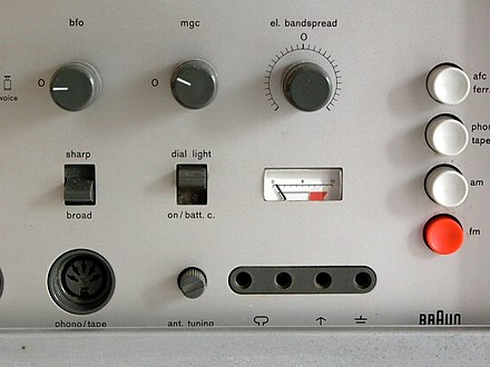 Dieter Rams, and by extension Braun, produced minimal yet tactile hardware interfaces for a variety of products such as this Braun T1000CD.