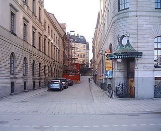 Brunnsgränd street in Gamla stan, Stockholm, Sweden