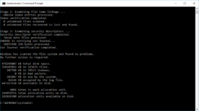 Chkdsk.exe in action on drive C: in ويندوز 10