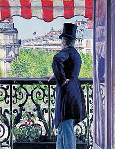 Гюстав Кайботт, «Мужчина на балконе, бульвар Осман» (фр. L'homme au balcon, boulevard Haussmann), 1880