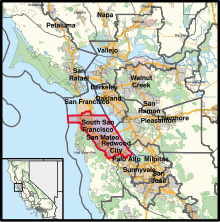 Description de l'image California's 15th congressional district (since 2023).svg.