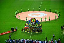 Cameroon players celebrating their victory in the final Cameroon celebrating winning 2017 Africa Cup of Nations.jpg