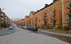 A rua Carl-Grimbergsgatan em Annedal