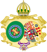 Coat of Arms of Teresa Cristina of the Two Sicilies, Empress of Brazil (Order of Maria Luisa).svg