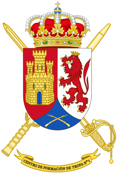 File:Coat of Arms of the Spanish Army 1st Troop Training Centre.svg