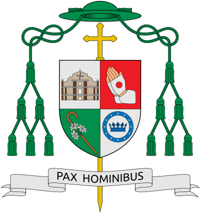 Coat of arms of Marlo Mendoza Peralta as Bishop of Alaminos.svg