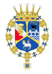 Oscar's arms as Count of Wisborg (1892)