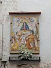 Retablo cerámico de la Mare de Déu del Rosari, del Sant Àngel Custodi i Sant Hipòlit Màrtir