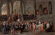 科內利斯·德·瓦爾（英语：Cornelis de Wael）的《探訪病人》（Visitare gli infermi），99 × 125cm，約作於1640－1644年，1948年始藏，藏於白宮。[39]