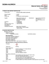 An example SDS, including guidance for handling a hazardous substance and information on its composition and properties Cr-Ac-OH-MSDS SigmaAldrich.pdf