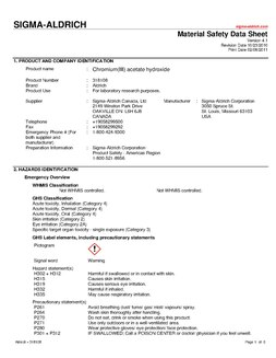 An image of an MSDS. Cr-Ac-OH-MSDS SigmaAldrich.pdf