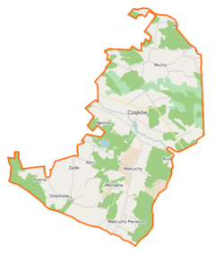 Mapa lokalizacyjna gminy Czajków