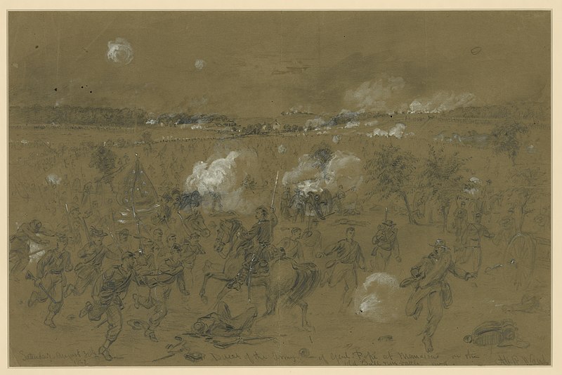 File:Defeat of the Army of Genl. Pope at Manassas on the Old Bull run battle(gr)ound LCCN2004660466.jpg