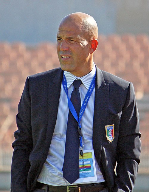 Di Biagio as head coach of Italy U21 in 2013