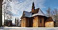 Kościół św. Wojciecha zimą. CC-BY-SA 3.0 Paweł J. Mazurkiewicz.