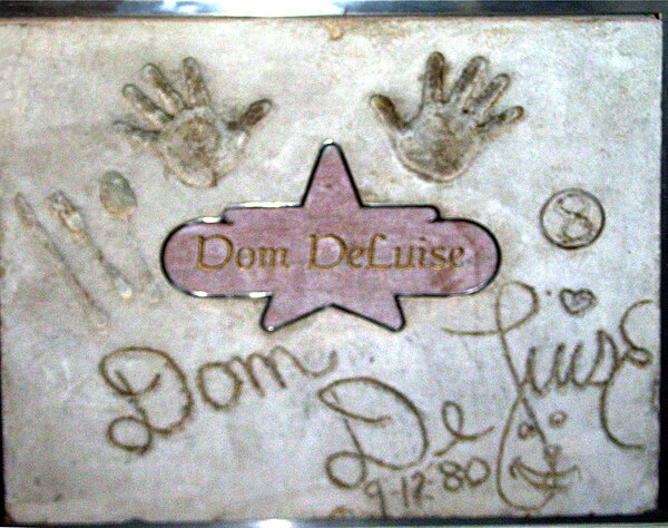 The handprints of Dom DeLuise in Atlantic City, New Jersey