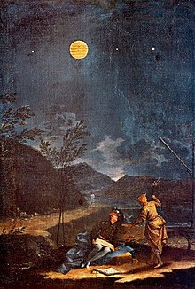 Donato Creti's 1711 painting "Jupiter", the first depiction of the Great Red Spot as red Donato Creti - Astronomical Observations - 06 - Jupiter.jpg