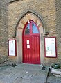 Door on the nineteenth-century Holy Trinity Church in Sheerness on the Isle of Sheppey. [31]