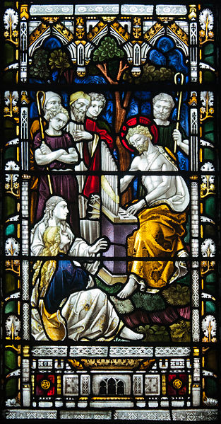 File:Dublin St. Patrick's Cathedral Ambulatory Southern Section Window Jubal Lower Scene 2012 09 26.jpg