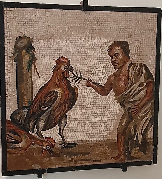 File:Dwarf with a cock, mosaic in MANN.jpg