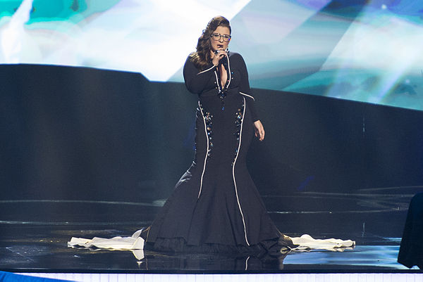 Moran Mazor during a rehearsal before the second semi-final