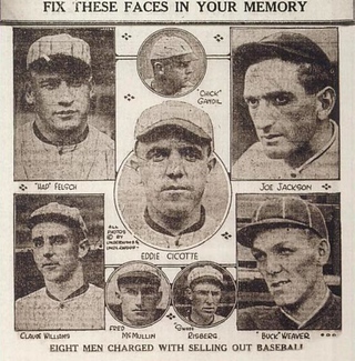 The eight "Chicago Black Sox"