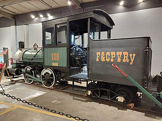 Forney locomotive No. 8 on display inside the museum