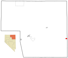 Location of West Wendover, Nevada
