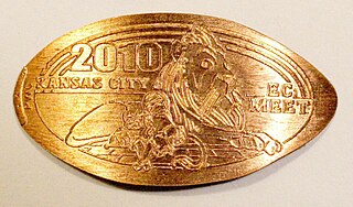 <span class="mw-page-title-main">Elongated coin</span> Flattened, embossed coin used as a souvenir token