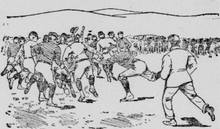 Emmets vs Sarsfields one of the earliest matches in the United States at Golden Gate Park San Francisco in July 1892 Emmets vs Sarsfields at Golden Gate Park July 1892.png