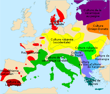 L'Europe vers 5 500 av. J.-C.