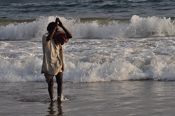 Evening prayers by the Sea