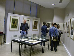 Exposition d'estampes de Johnny Friedlaender à l'Institut national d'histoire de l'art à Paris en septembre 2008.