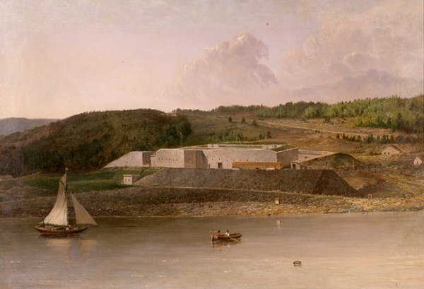 Fort Knox, Maine painting by Seth Eastman done between 1870 and 1875